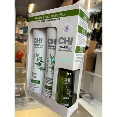 CHI Power Plus Hair LossKit - Набор против выпадения волос: Шампунь 355мл + Кондиционер 355мл + витаминный спрей 104мл