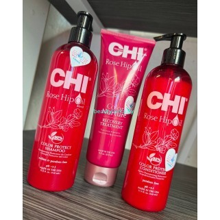 Набор для волос CHI ROSE HIP HIP OIL COLOR  Шампунь 340 мл + Кондиционер 340мл+Маска 237мл