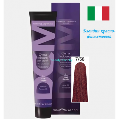 Краска DCM 7.58 блондин красно-фиолетовый 100 мл