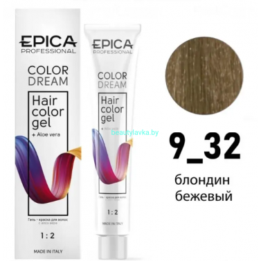 Гель-краска Epica Colordream 9.32 блондин бежевый 100 мл