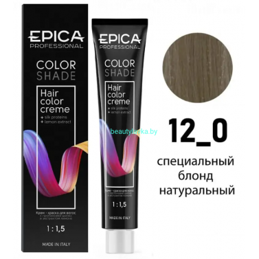 Краска Epica Colorshade 12.0 специальный блонд натуральный 100 мл