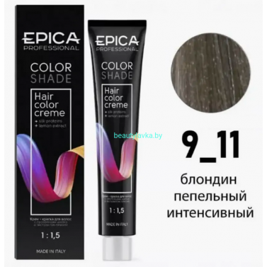 Краска Epica Colorshade 9.11 блондин пепельный интенсивный 100 мл							