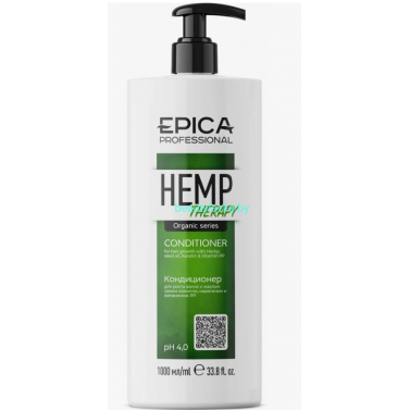 Кондиционер Epika Hemp therapy Organic для роста волос с маслом семян конопли 1000 мл