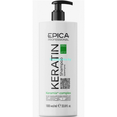 Шампунь Epika Keratin Pro для реконструкции и глубокого восстановления волос 1000 мл