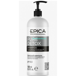 Шампунь хелатный Epica Professional Pure Detox для глубокого очищения волос 1000 мл