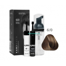 Краска-камуфляж ESTEL ALPHA 6/0 Шатен (Ампула с краской, оксигент 6%,пенообразователь)