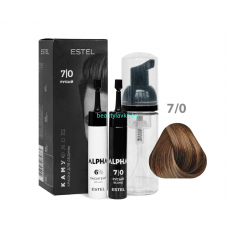 Краска-камуфляж ESTEL ALPHA 7/0 Шатен (Ампула с краской, оксигент 6%,пенообразователь)