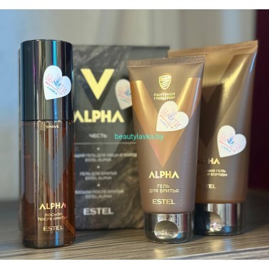 Набор Estel Professional ALPHA Честь очищающий гель 150 мл + гель для бритья 100 мл + лосьон после бритья 100 мл