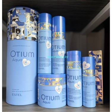 Набор увлажняющий Estel Otium Aqua шампунь 250 мл + бальзам 200 мл + маска 300 мл + спрей 200 мл + Сыворотка 100 мл