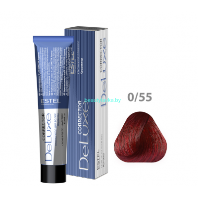 Краска-уход ESTEL De Luxe 0/55 красный