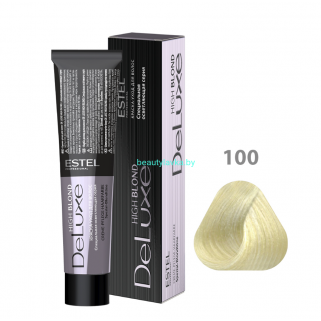 Краска-уход ESTEL De Luxe 100 натуральный блондин ультра (High blond) 60 мл