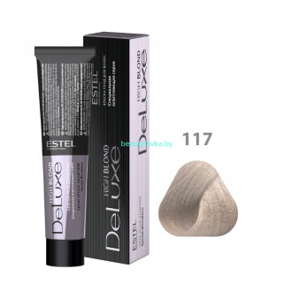 Краска-уход ESTEL De Luxe 117 пепельно-коричневый блондин ультра (High blond) 60 мл