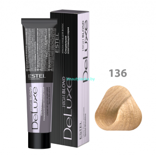 Краска-уход ESTEL De Luxe 136 золотисто-фиолетовый блондин ультра (High blond) 60 мл