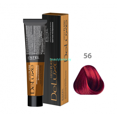 Краска-уход ESTEL De Luxe 56 красно-фиолетовый (High Flash) 60 мл
