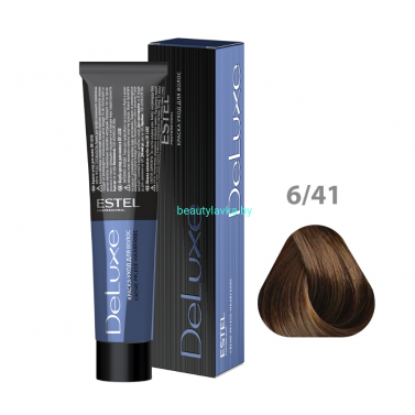 Краска-уход ESTEL De Luxe 6/41 темно-русый медно-пепельный 60 мл
