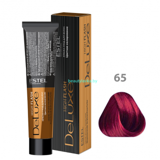 Краска-уход ESTEL De Luxe 65 фиолетово-красный (High Flash) 60 мл