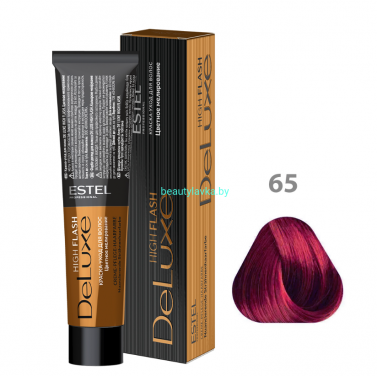 Краска-уход ESTEL De Luxe 65 фиолетово-красный (High Flash) 60 мл