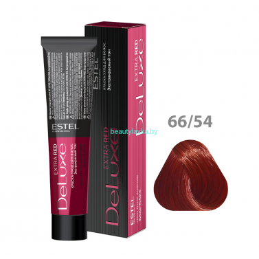 Краска-уход ESTEL De Luxe 66/54 темно-русый красно-медный (Extra Red)