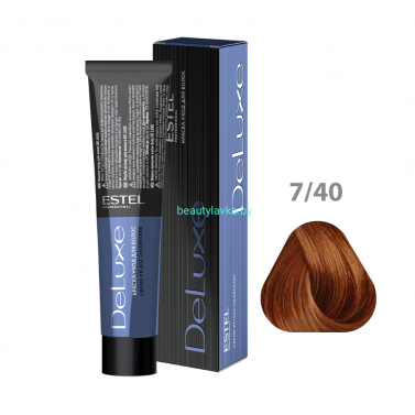 Краска-уход ESTEL De Luxe 7/40 русый медный для седины 60 мл