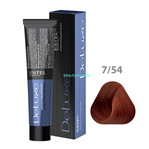 Краска-уход ESTEL De Luxe 7/54 русый красно-медный  60 мл