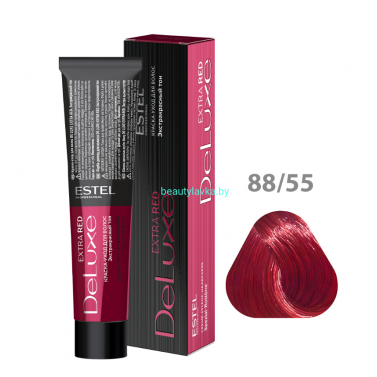 Краска-уход ESTEL De Luxe 88/55 светло-русый красный интенсивный (Extra Red)