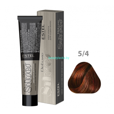 Крем-краска ESTEL De Luxe Silver 5/4 светлый шатен медный