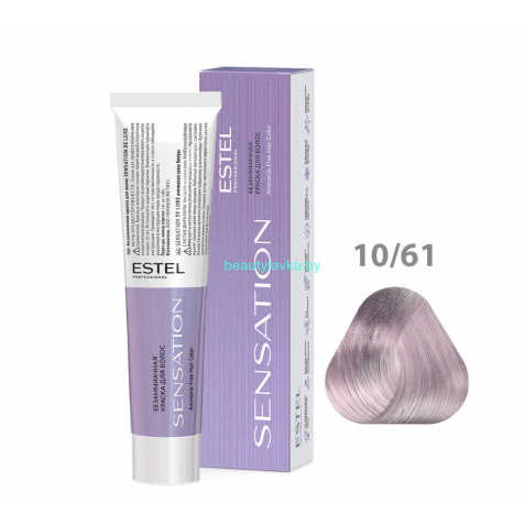 Безаммиачная краска для волос ESTEL SENSATION DE LUXE 10/61 светлый блондин фиолетово-пепельный 60 мл
