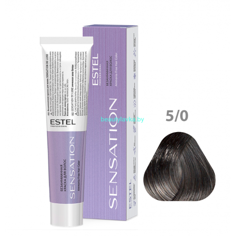 Безаммиачная краска для волос ESTEL SENSATION DE LUXE 5/0 светлый шатен 60 мл