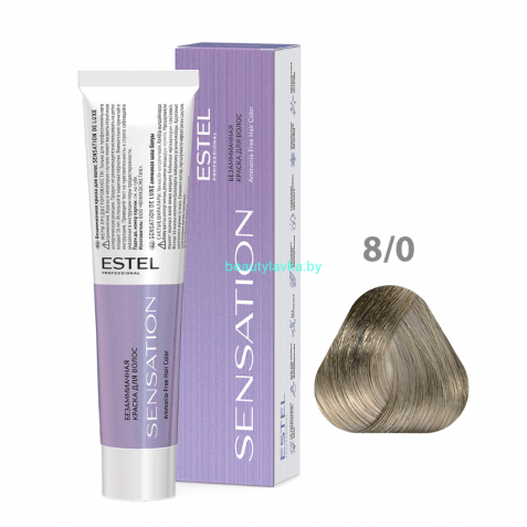 Безаммиачная краска для волос ESTEL SENSATION DE LUXE 8/0 светло-русый 60 мл