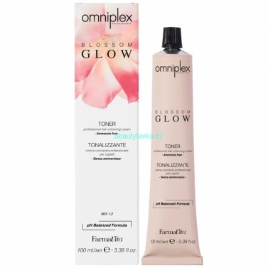 Тонер безаммиачный для окрашивания волос Farmavita OMNIPLEX BLOSSOM GLOW 9.82 Очень светлый блондин коричнево-перламутровый 100 мл