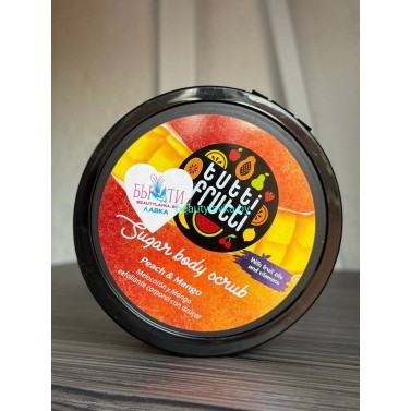 Питательный сахарный скраб для тела Farmona TUTTI FRUTTI персик + манго