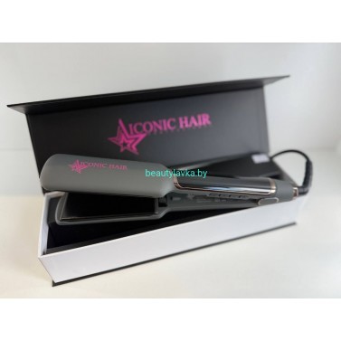 Утюжок титановые пластины Iconic Hair Серый матовый