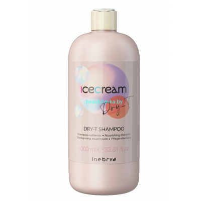 Питательный шампунь для сухих, пористых и обработанных волос Inebrya DRY-T SHAMPOO 1000мл