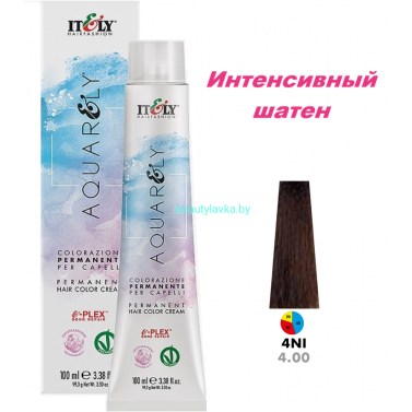 Кремообразный краситель Itely Aquarely E-plex комплексом 4.00 интенсивный шатен 100 мл