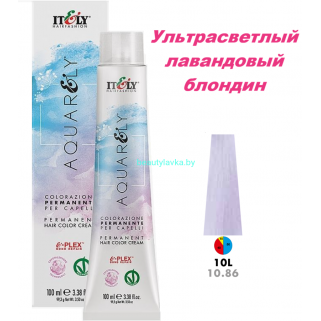 Кремообразный краситель Itely Aquarely E-plex комплексом 10.86 лавандовый ультрасветлый блондин 100 мл