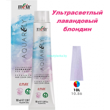 Кремообразный краситель Itely Aquarely E-plex комплексом 10.86 лавандовый ультрасветлый блондин 100 мл