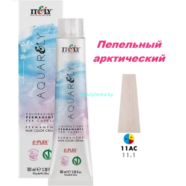 Кремообразный краситель Itely Aquarely E-plex комплексом 11.1 пепельный арктический 100 мл