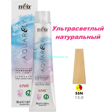 Кремообразный краситель Itely Aquarely E-plex комплексом 12.0 ультрасветлый натуральный 100 мл