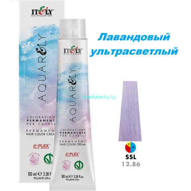 Кремообразный краситель Itely Aquarely E-plex комплексом 12.86 лавандовый ультрасветлый 100 мл