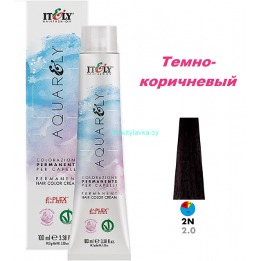 Кремообразный краситель Itely Aquarely E-plex комплексом 2.0 темно-коричневый 100 мл