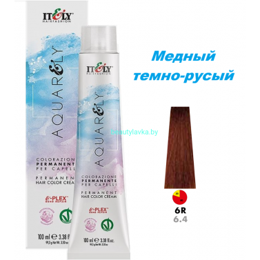 Кремообразный краситель Itely Aquarely E-plex комплексом 6.4 медный темно-русый 100 мл