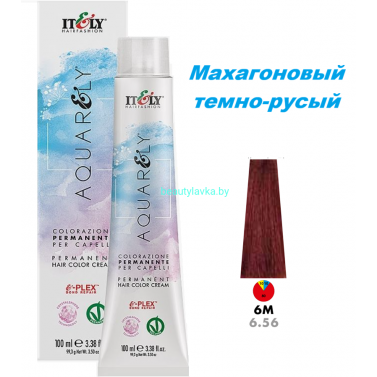 Кремообразный краситель Itely Aquarely E-plex комплексом 6.56 махагоновый темно-русый 100 мл