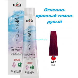 Кремообразный краситель Itely Aquarely E-plex комплексом 6.5 огненно-красный темно-русый 100 мл