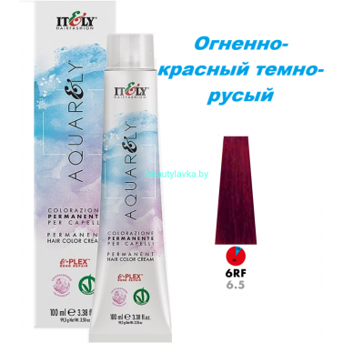 Кремообразный краситель Itely Aquarely E-plex комплексом 6.5 огненно-красный темно-русый 100 мл