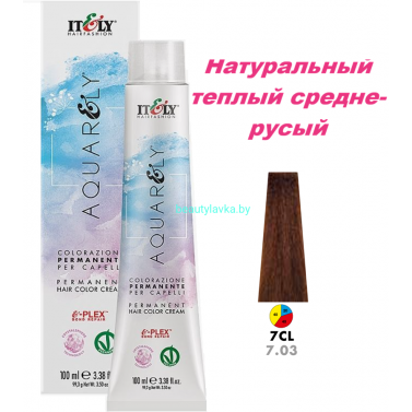 Кремообразный краситель Itely Aquarely E-plex комплексом 7.03 натуральный теплый средне-русый 100 мл