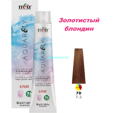 Кремообразный краситель Itely Aquarely E-plex комплексом 7.3 золотистый блондин 100 мл