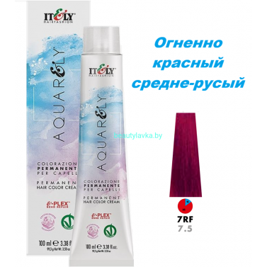 Кремообразный краситель Itely Aquarely E-plex комплексом 7.5 огненно-красный средне-русый 100 мл