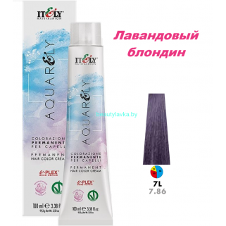 Кремообразный краситель Itely Aquarely E-plex комплексом 7.86 лавандовый блондин 100 мл