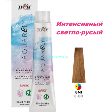 Кремообразный краситель Itely Aquarely E-plex комплексом 8.00 интенсивный светло-русый 100 мл