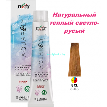 Кремообразный краситель Itely Aquarely E-plex комплексом 8.03 натуральный теплый светло-русый 100 мл